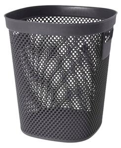 Coș de gunoi 12.5L, din plastic reciclat, model perforat, gri