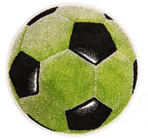 Model Minge Fotbal, Covoras Rotund, Verde Verde, Rotund, 67 x 67