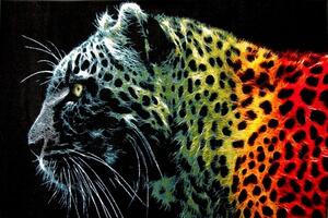 Model Black Leopard 11016 180, Covor Dreptunghiular, Multicolor Multicolor, Dreptunghi, 80 x 150