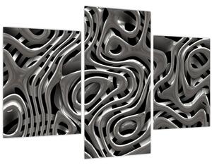 Tablou - Abstractizare metalică (90x60 cm)