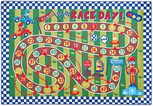 Covor Copii, Antiderapant, Race Day,133x190 cm, 1632 gr mp Multicolor, Dreptunghiular, 133x190