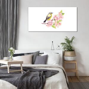 Tablou sticla Flori de păsări de abstracție