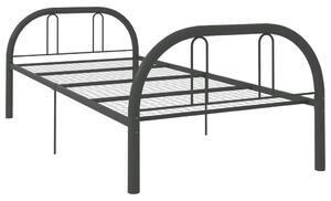 Cadru de pat, gri, 90 x 200 cm, metal
