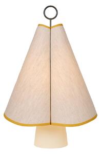 Lampă de masă GUBI, Hornbæk, reglabil, Bej, Camera de zi, Țesătură / Textil, Design