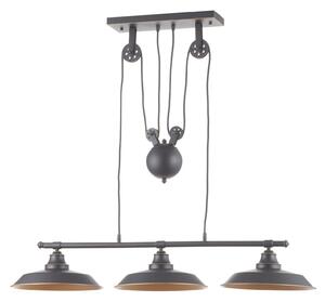 Lustră Pendul Westinghouse, Iron Hill, reglabil, Negru, Camera de zi, Metal, Design industrial