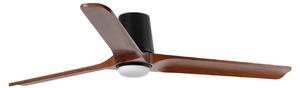 Ventilator cu LED Heywood L, Ø 132 cm, negru/culoarea lemnului, curent FARO BARCELONA, Heywood L, reglabil, Lemn, Camera de zi, Lemn, Modern