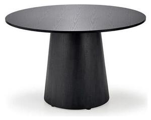 Masa rotunda GINTER, negru furniruit, 120x77 cm