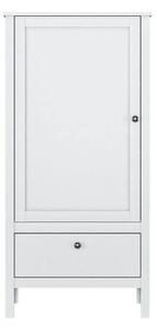 Dulap OLE, alb, PAL laminat, cu o usa si un sertar, 65x37x135 cm