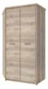 Dulap JAZZ, stejar, PAL laminat, cu 2 usi, 101x101x210 cm