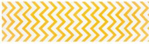 Traversa de masa Yellow Stripes, Ambition, 40x150 cm, poliester, alb