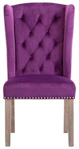 Scaun de sufragerie, violet, catifea