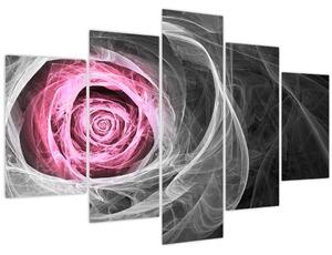 Tablou - Trandafir abstract, fucsia (150x105 cm)