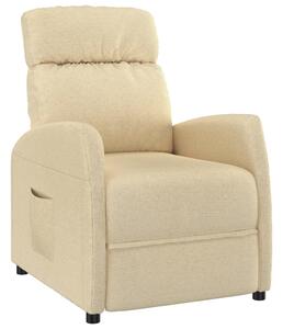 Fotoliu rabatabil, crem, material textil