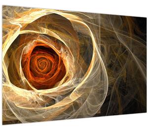 Tablou - Trandafiri abstracți în culori aprinse (90x60 cm)