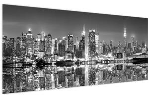 Tablou - New York, alb-negru (120x50 cm)