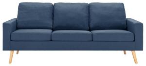 Canapea cu 3 locuri, albastru, material textil