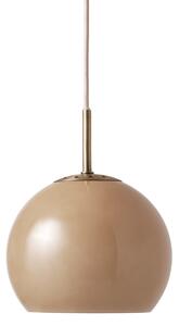 Lustră Pendul FRANDSEN, Ball, reglabil, Maro / Rugină, Sala de mese, Sticlă
