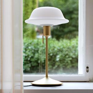 UMAGE Butler lampă de masă abajur din sticlă, bază alamă, Auriu / Alamă, Camera de zi / sufragerie, Metal, Design