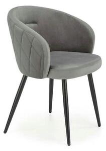 Scaun K430, gri, stofa/metal, 61x54x77 cm