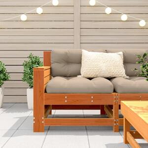 Canapea cu cotieră de grădină maro 69x62x70,5 cm lemn masiv pin