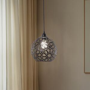 Opviq Lampă suspendată Fellini MR-785 1 bec Ø 25cm negru, reglabil, Negru, Camera de zi / sufragerie, Metal, Modern