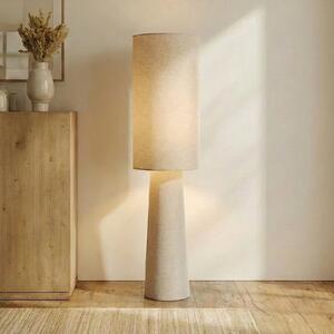 Lindby Lampadar Elfie, înălțime 124 cm, bej, in, 2x E27, Bej, Camera de zi / sufragerie, Țesătură / Textil, Scandinavă