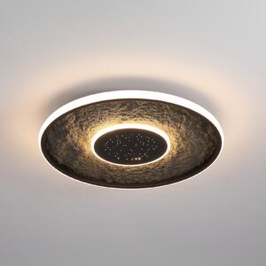 Searchlight Plafonieră LED Lumadisc, efect stelat, negru, Ø 41 cm, reglabil, Negru, Camera de zi / sufragerie, Metal, Modern