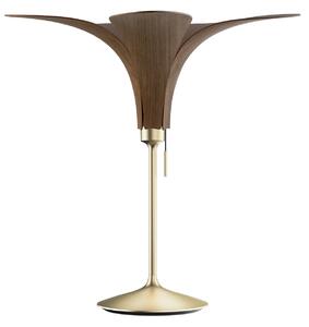 UMAGE Jazz lampă de masă stejar închis, bază alamă, Lemn, Camera de zi / sufragerie, Lemn, Design