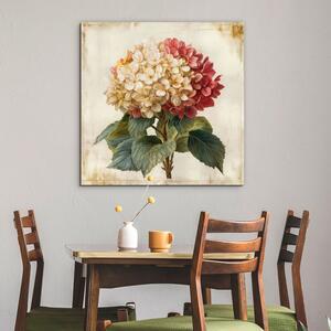 DUBLEZ | Tablou vintage cu floare - Hortensia romantică | Imprimare UV premium