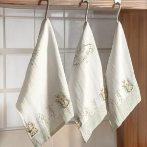 Prosop de bucatarie 45x65 cm bumbac 100%, Yoyo cu flori de mar
