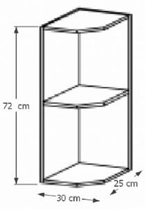 Dulap superior de bucătărie G25PZ Sillina (nuc milano). 1015120