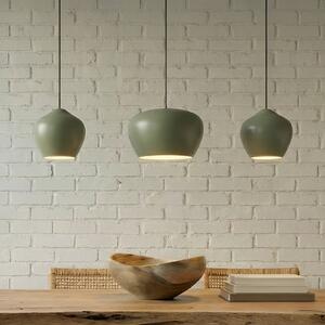Lucande lampă suspendată Malisa, verde, 3 becuri, metal, lungime 90cm, reglabil, Verde, Camera de zi / sufragerie, Metal, Scandinavă