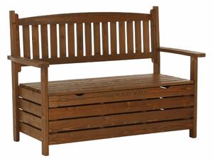 Bancă de grădină 124 cm Dina (Maro). 1016525