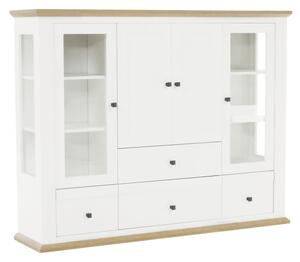 Z0ND0 Vitrină Leoras MZ6 (alb + stejar grand). 1017353