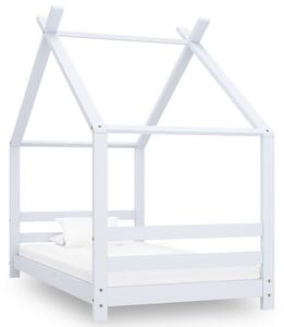 Cadru pat de copii, alb, 80 x 160 cm, lemn masiv de pin
