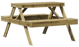 Masă de picnic, 105x134x75 cm, lemn impregnat de pin