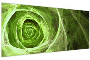 Tablou - Abstract Rose Green (120x50 cm)