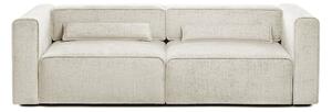 Canapea Extensibilă 3 locuri ZANETTO, cu 2 lăzi depozitare, 240x103x70 cm, Crem-Onyx