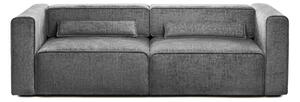 Canapea Extensibilă 3 locuri ZANETTO, cu 2 lăzi depozitare, 240x103x70 cm, Gri-Onyx