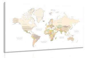 Tablou harta lumii cu elemente vintage