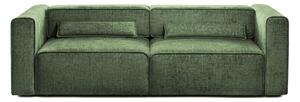 Canapea Extensibilă 3 locuri ZANETTO, cu 2 lăzi depozitare, 240x103x70 cm, Verde-Onyx