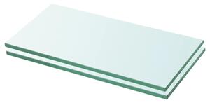 Rafturi, 2 buc., 20 x 30 cm, panouri sticlă transparentă