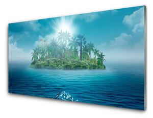 Tablou pe sticla Insula Mare Peisaj albastru
