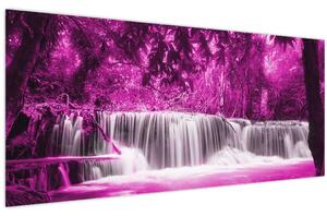 Tablou - Cascadă, violet (120x50 cm)