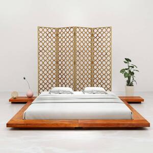 Cadru pat futon, stil japonez, 140 x 200 cm, lemn masiv acacia