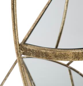 Masuta inalta, Twisty, Mauro Ferretti, 38x86 cm, fier/sticla, auriu