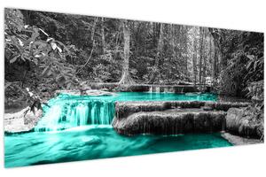 Tablou - Râul de iarnă (120x50 cm)