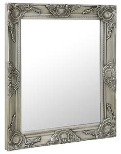 Oglindă de perete în stil baroc, argintiu, 50 x 60 cm