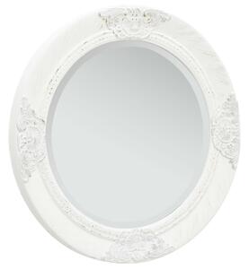 Oglindă de perete în stil baroc, alb, 50 cm