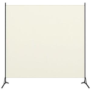 Paravan de cameră cu 1 panou, alb crem, 175 x 180 cm